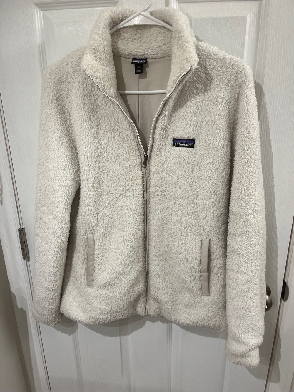 Patagonia Cream Teddy Fleece Zip Jacket